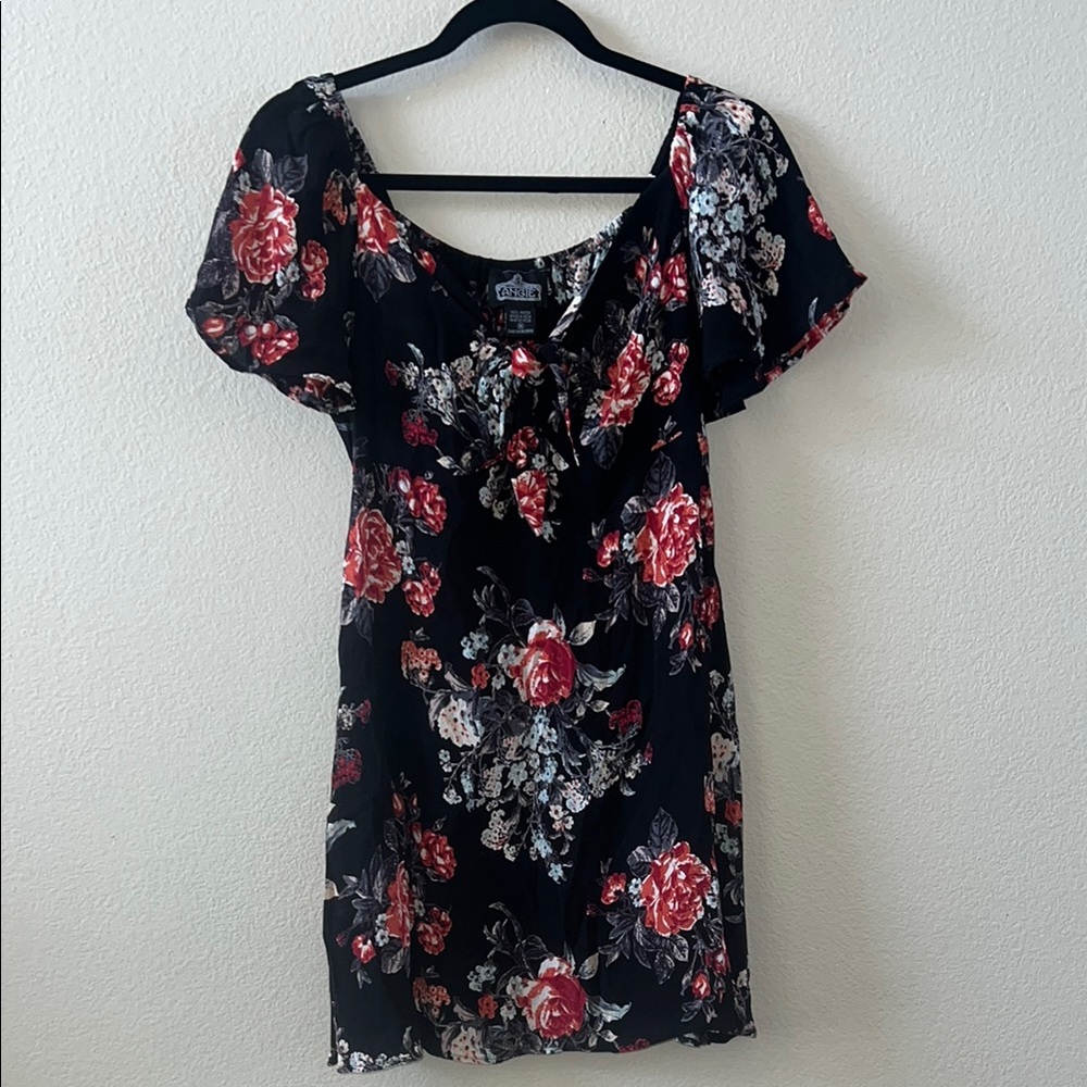 Angie Black and Red Floral Dress